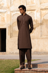 Brown Cotton | Shalwar Kameez
