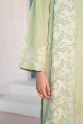 Embroidered 3PC | Mint Green