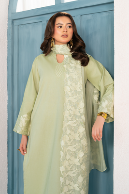 Embroidered 3PC | Mint Green