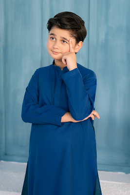 Royal Blue | Kids - Kurta Trouser