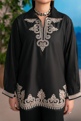 Embroidered Co-ord | Classic Black