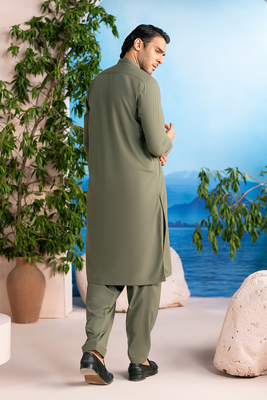 Olive Green | Shalwar Kameez
