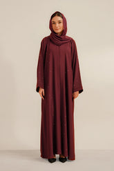 Embellished Abaya Set | Maroon