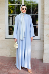 Nooré Diamante Abaya Set | Sky Blue