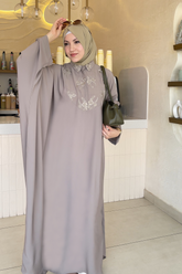 Collar Kaftan Embroidered Abaya Set | Tuscany Green