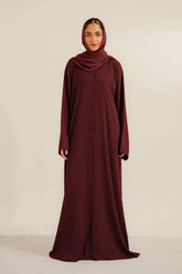 Textured Abaya Set | Maroon