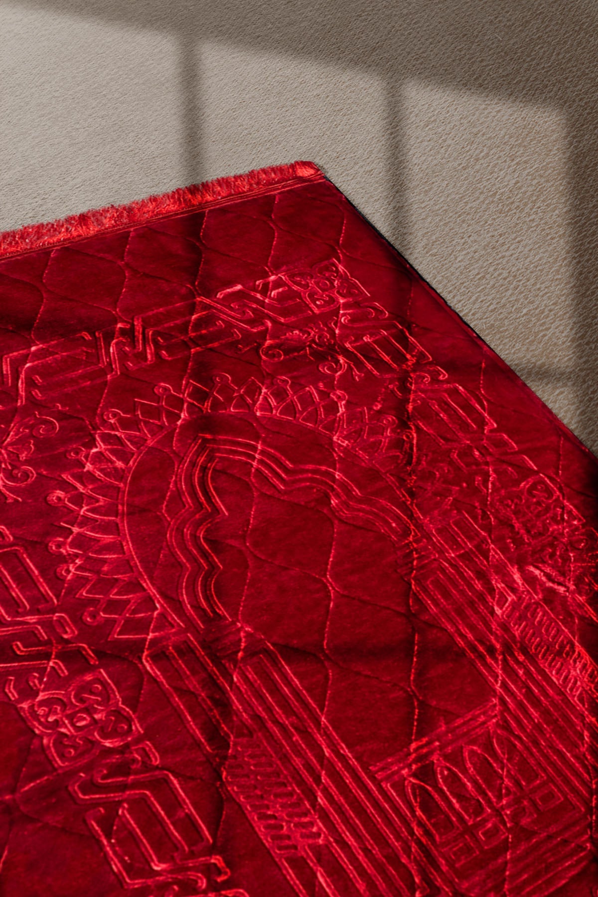 Prayer Mat Pure Elegance | Maroon | Cushioned