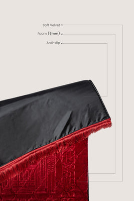 Prayer Mat Pure Elegance | Maroon | Cushioned