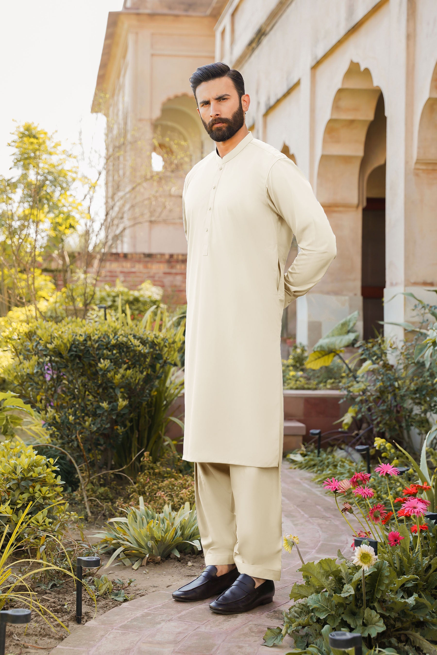 SHALWAR KAMEEZ FOR MEN | CREAMY WHITE