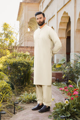 SHALWAR KAMEEZ FOR MEN | CREAMY WHITE