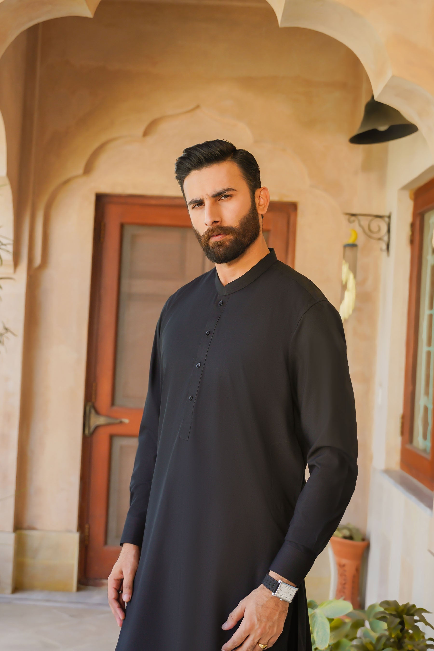 SHALWAR KAMEEZ FOR MEN | JET BLACK