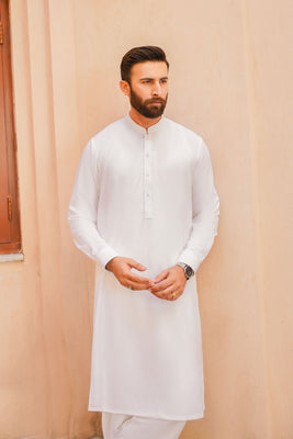 SHALWAR KAMEEZ FOR MEN | IVORY WHITE - BOSKI