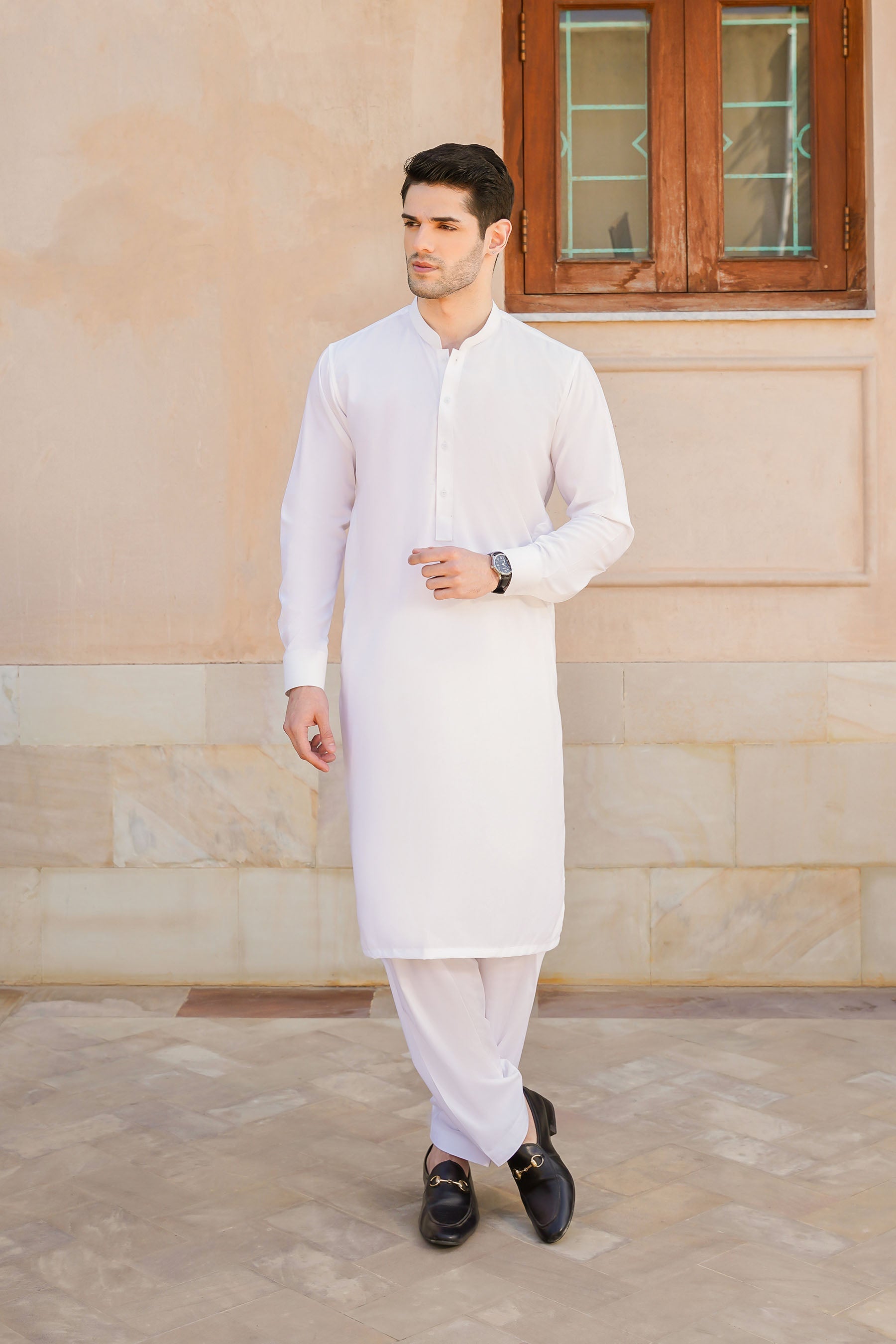SHALWAR KAMEEZ FOR MEN | VANILLA WHITE