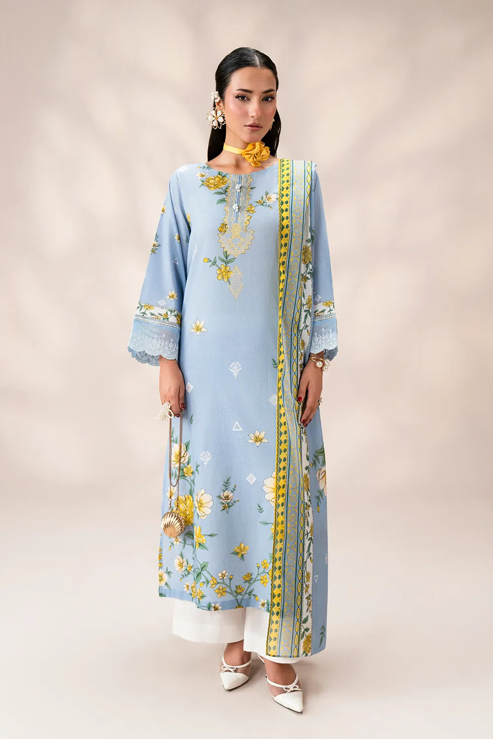 Amelie — Powder Blue Floral 3-Piece Set
