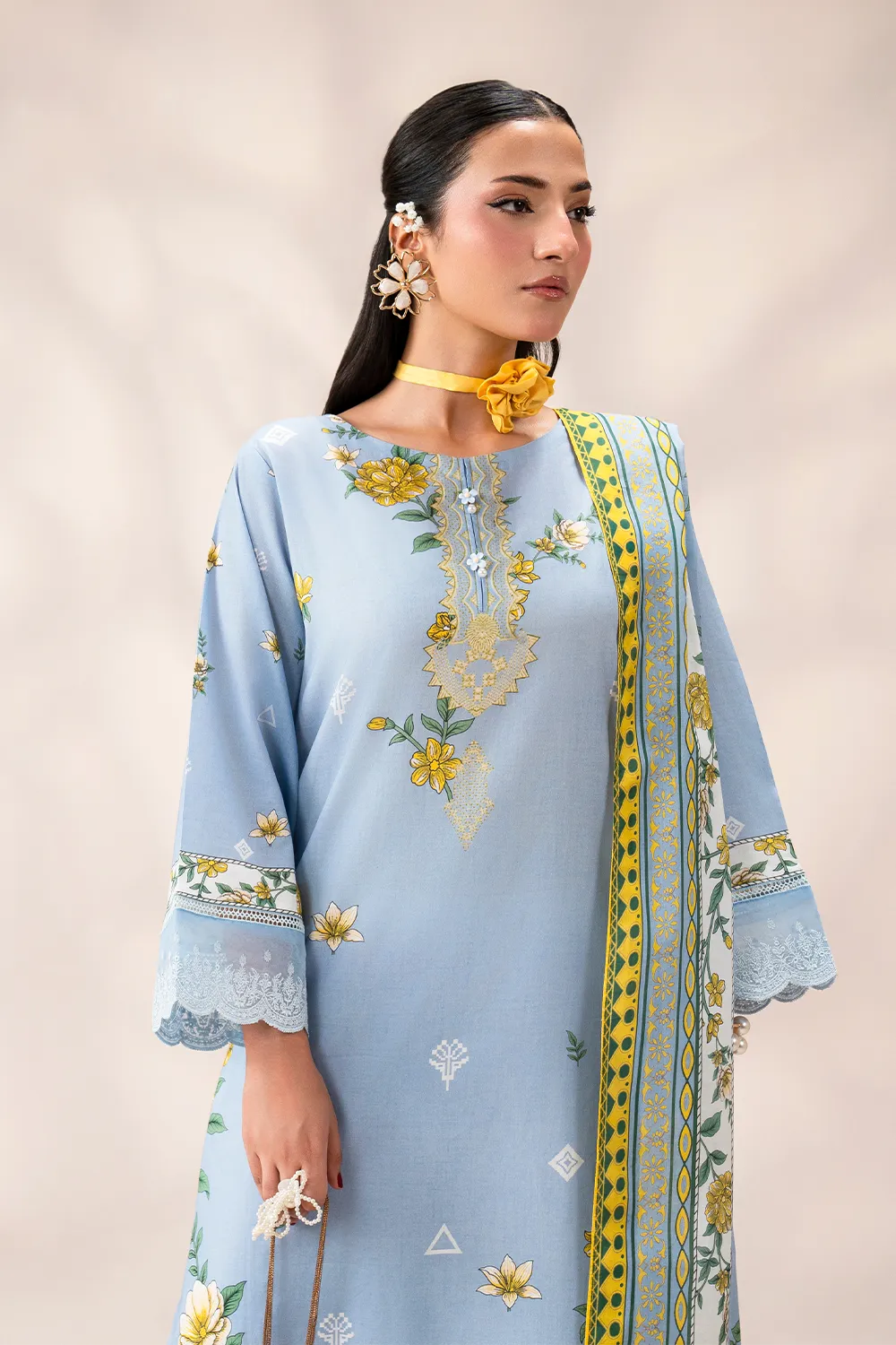 Amelie — Powder Blue Floral 3-Piece Set