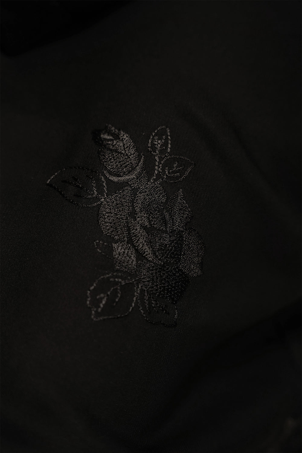 Basic Embroidered Abaya Set | Black