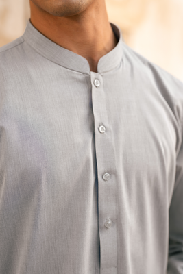 Grey Cotton | Shalwar Kameez