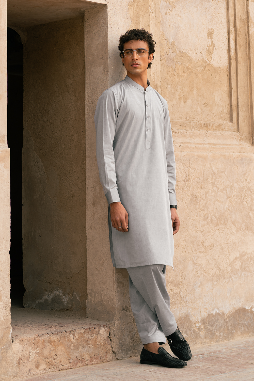 Grey Cotton | Shalwar Kameez