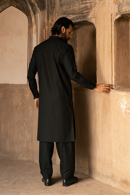 Black Cotton | Shalwar Kameez