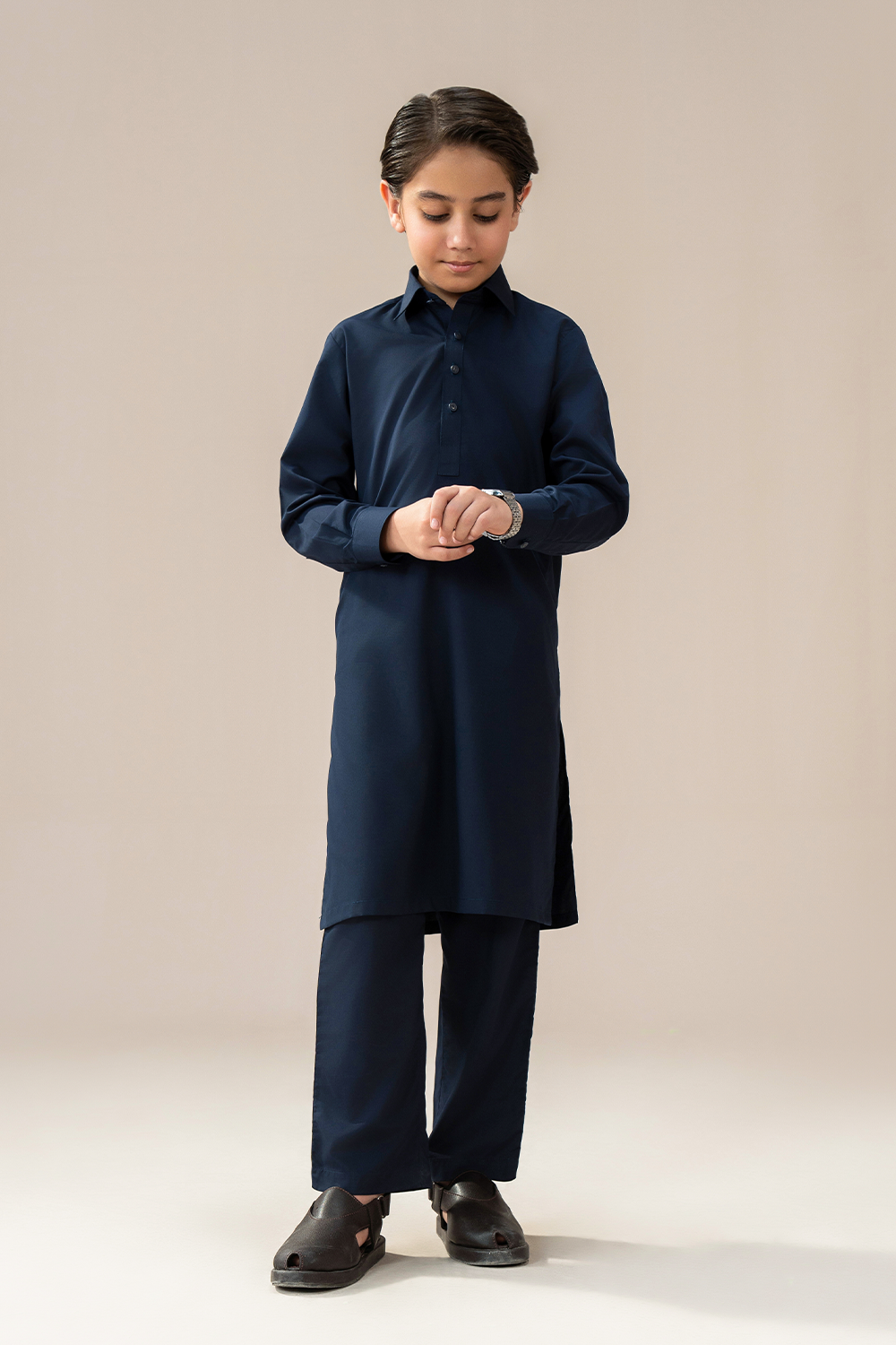 Boys - Classic Kameez Trouser | Navy Blue