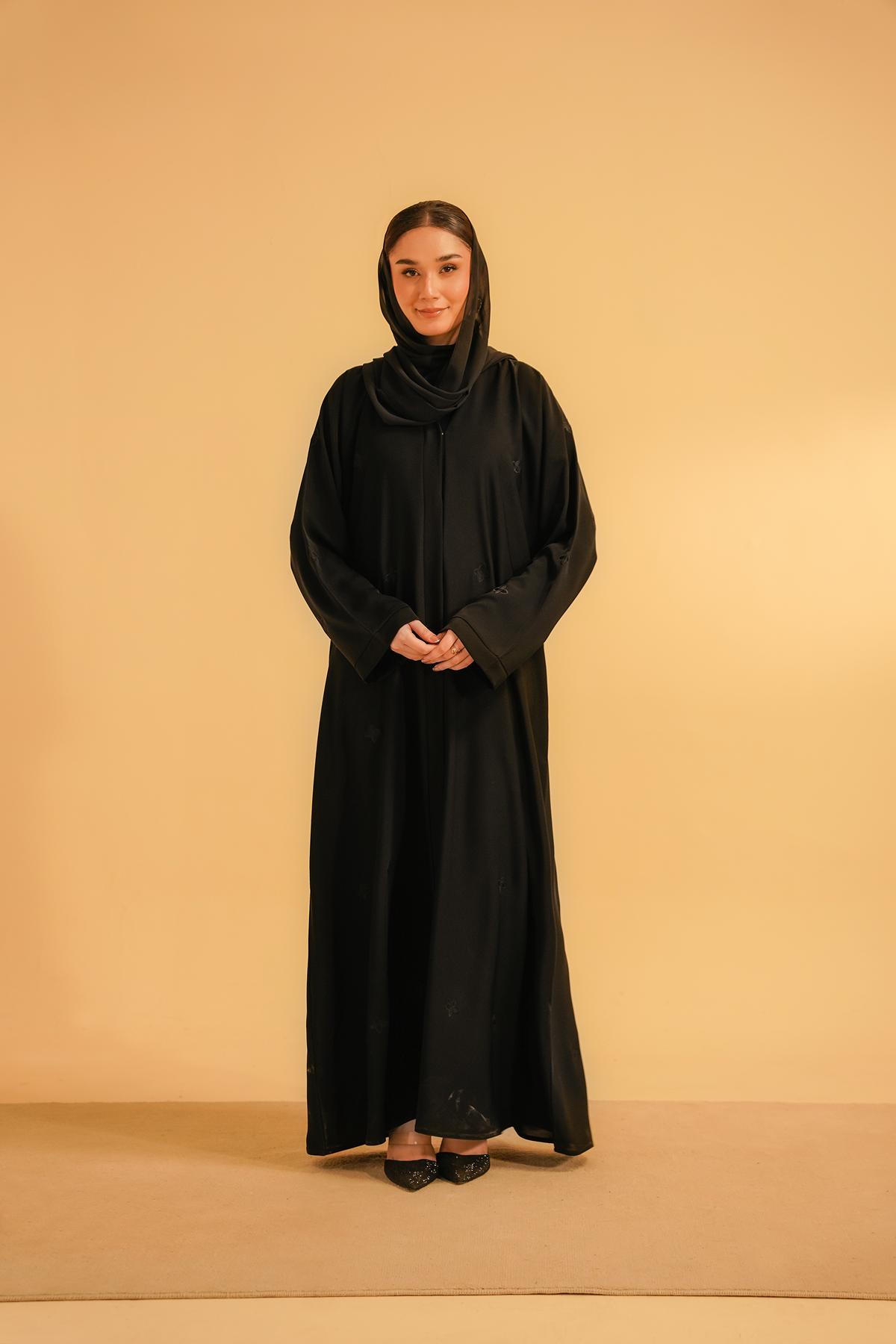 Embroidered Abaya Set | Black
