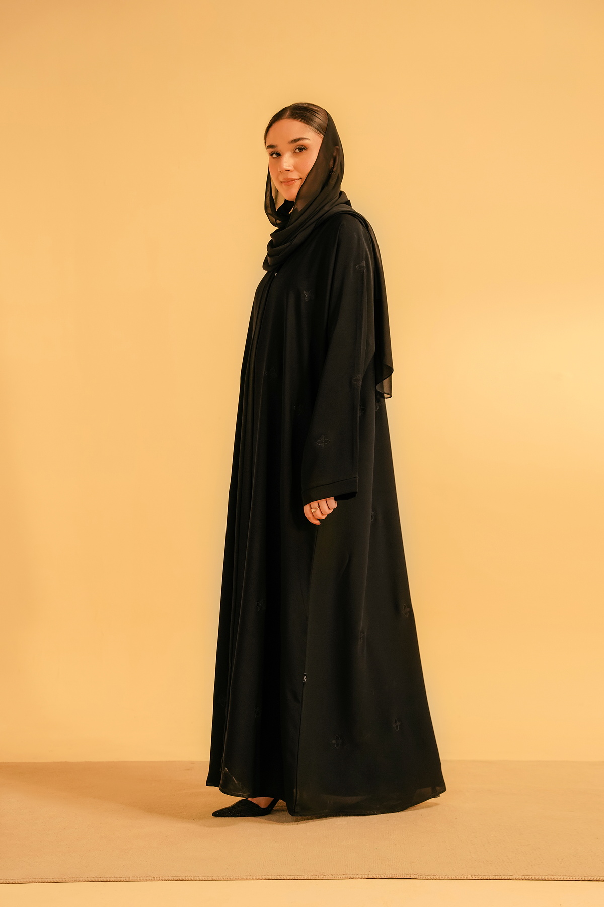 Embroidered Abaya Set | Black