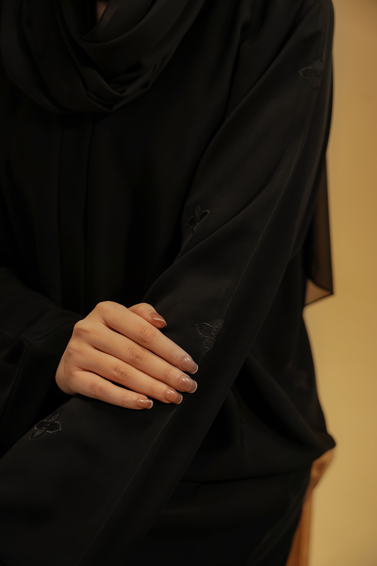 Embroidered Abaya Set | Black