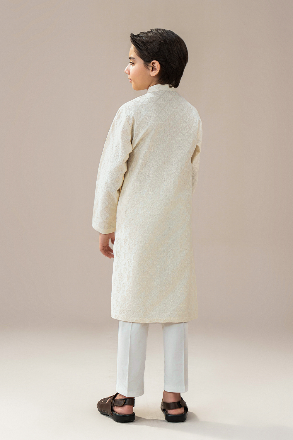 Boys - Chikankari Kurta Trouser | Off-White