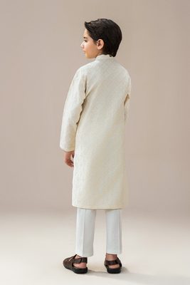 Boys - Chikankari Kurta Trouser | Off-White