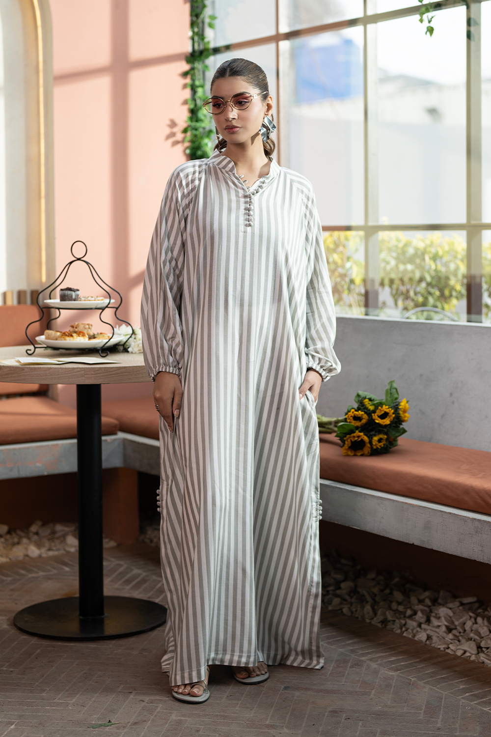 Sage Stripped - Kaftan