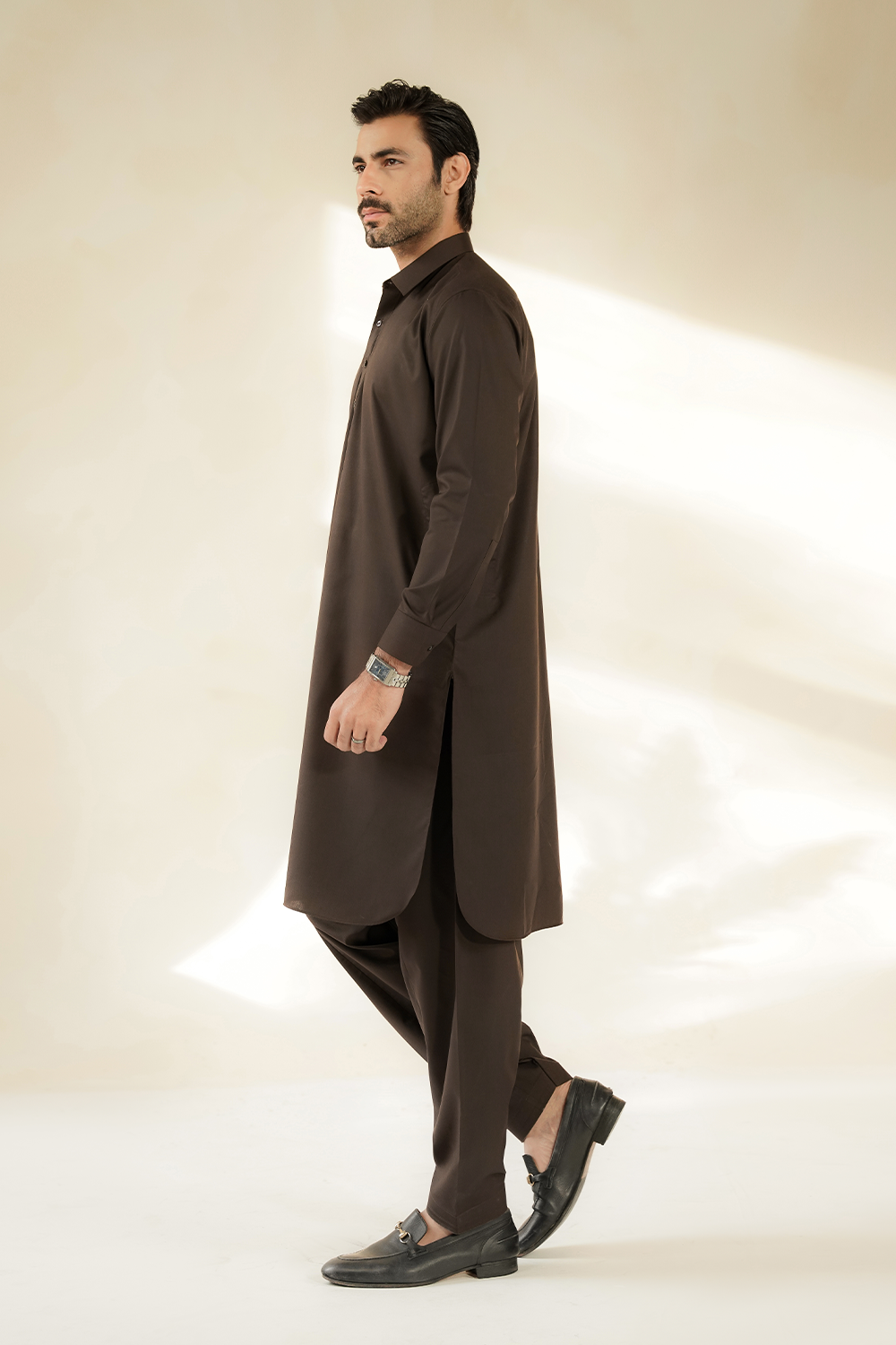 MEN SHALWAR KAMEEZ | COFFEE BROWN