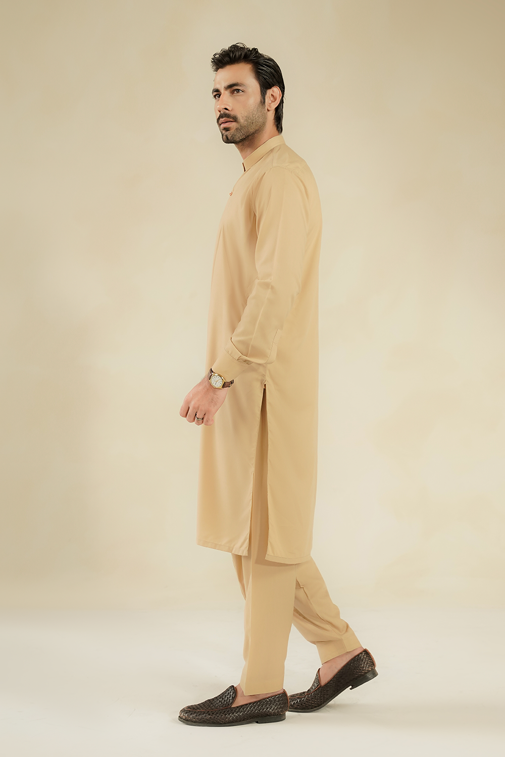MEN SHALWAR KAMEEZ | TAUPE BROWN