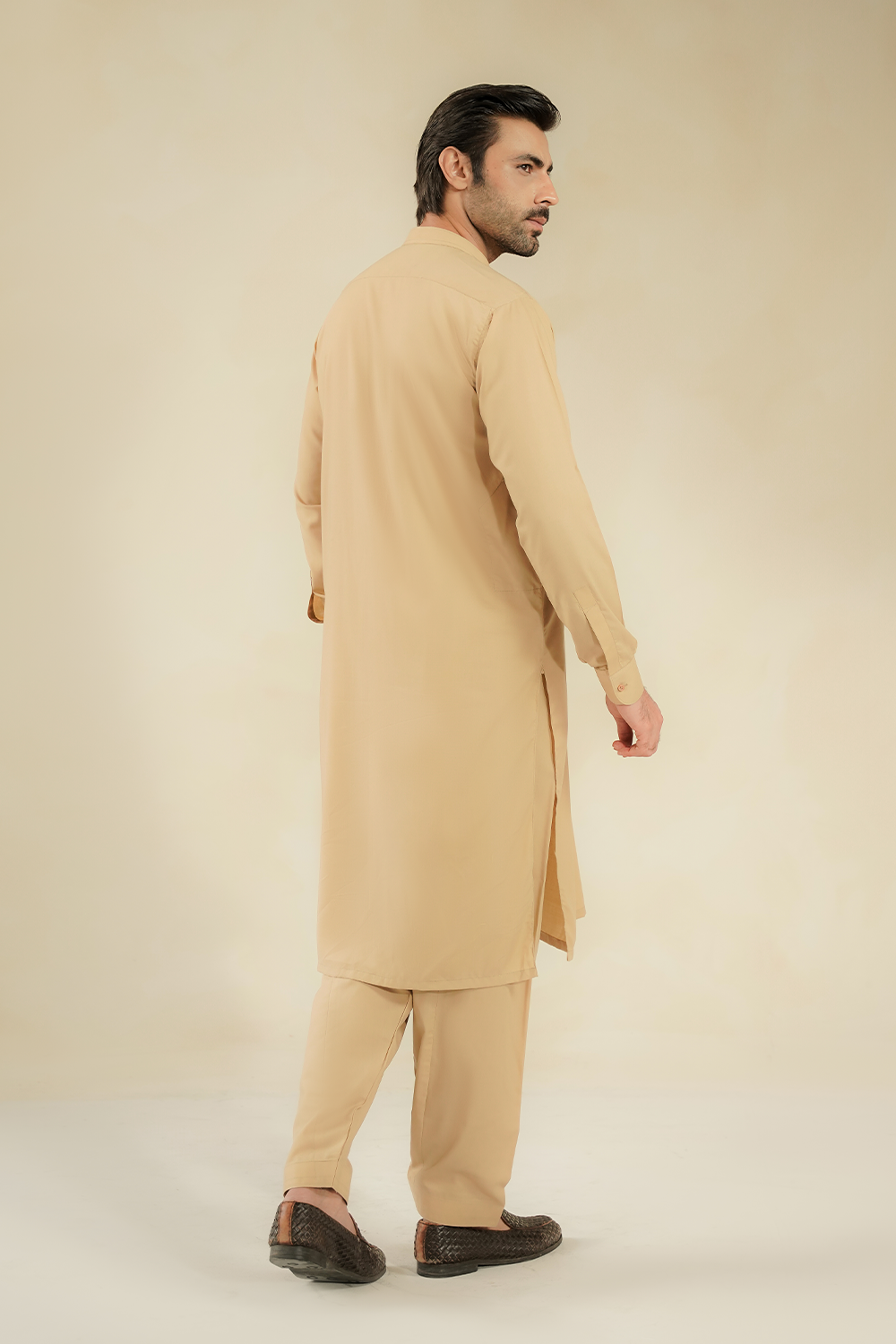 MEN SHALWAR KAMEEZ | TAUPE BROWN