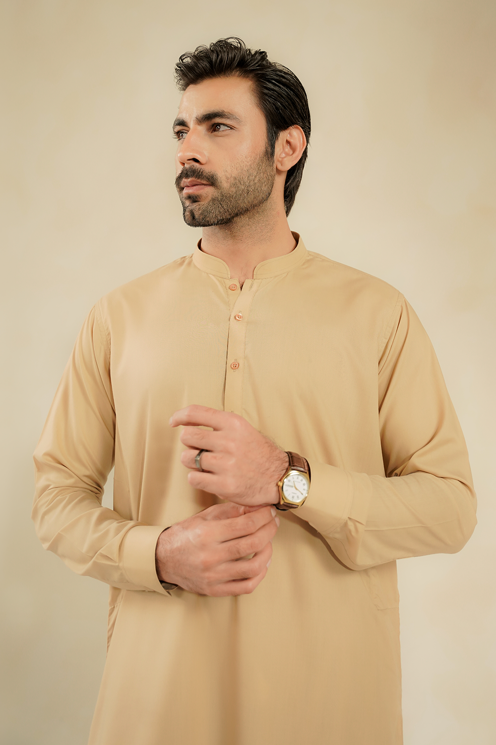 MEN SHALWAR KAMEEZ | TAUPE BROWN