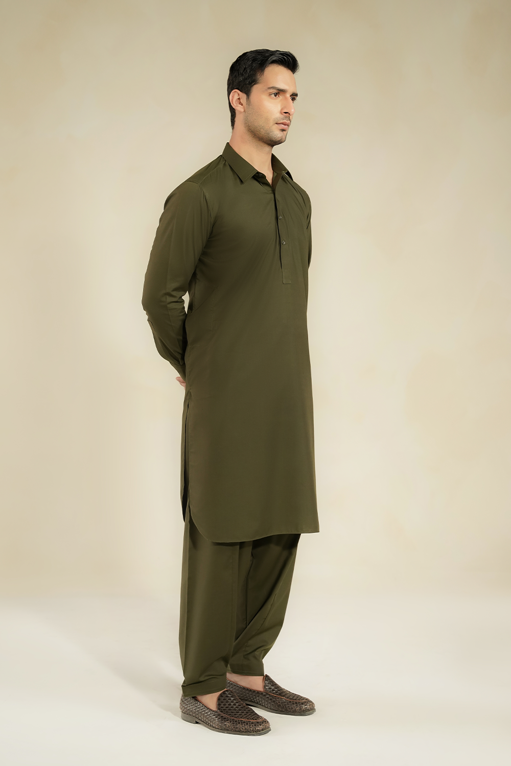 MEN SHALWAR KAMEEZ | REGAL OLIVE