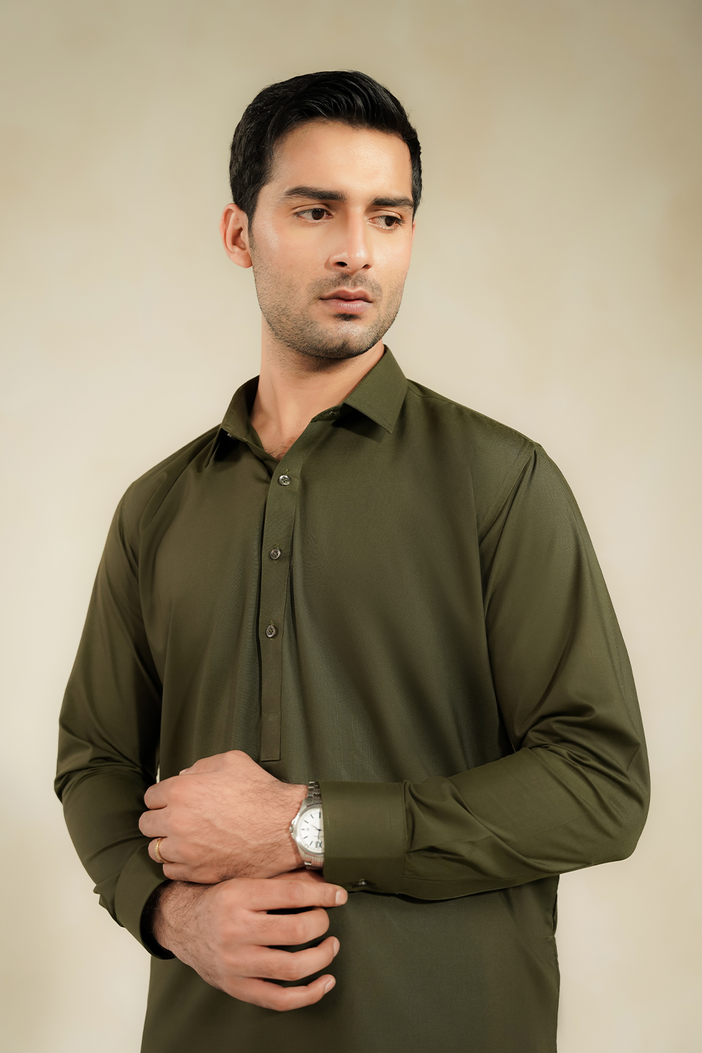 MEN SHALWAR KAMEEZ | REGAL OLIVE