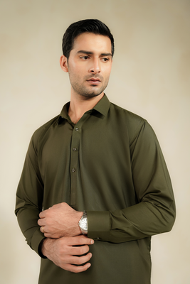 MEN SHALWAR KAMEEZ | REGAL OLIVE