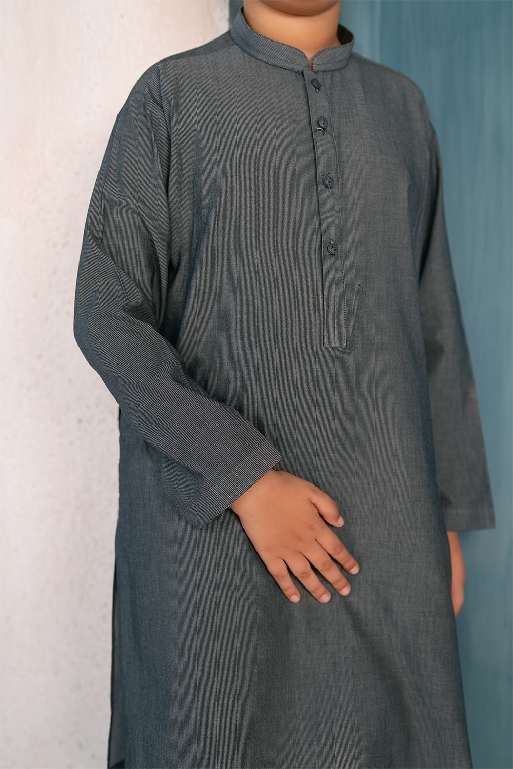 Charcoal Grey | Kids - Kurta Trouser