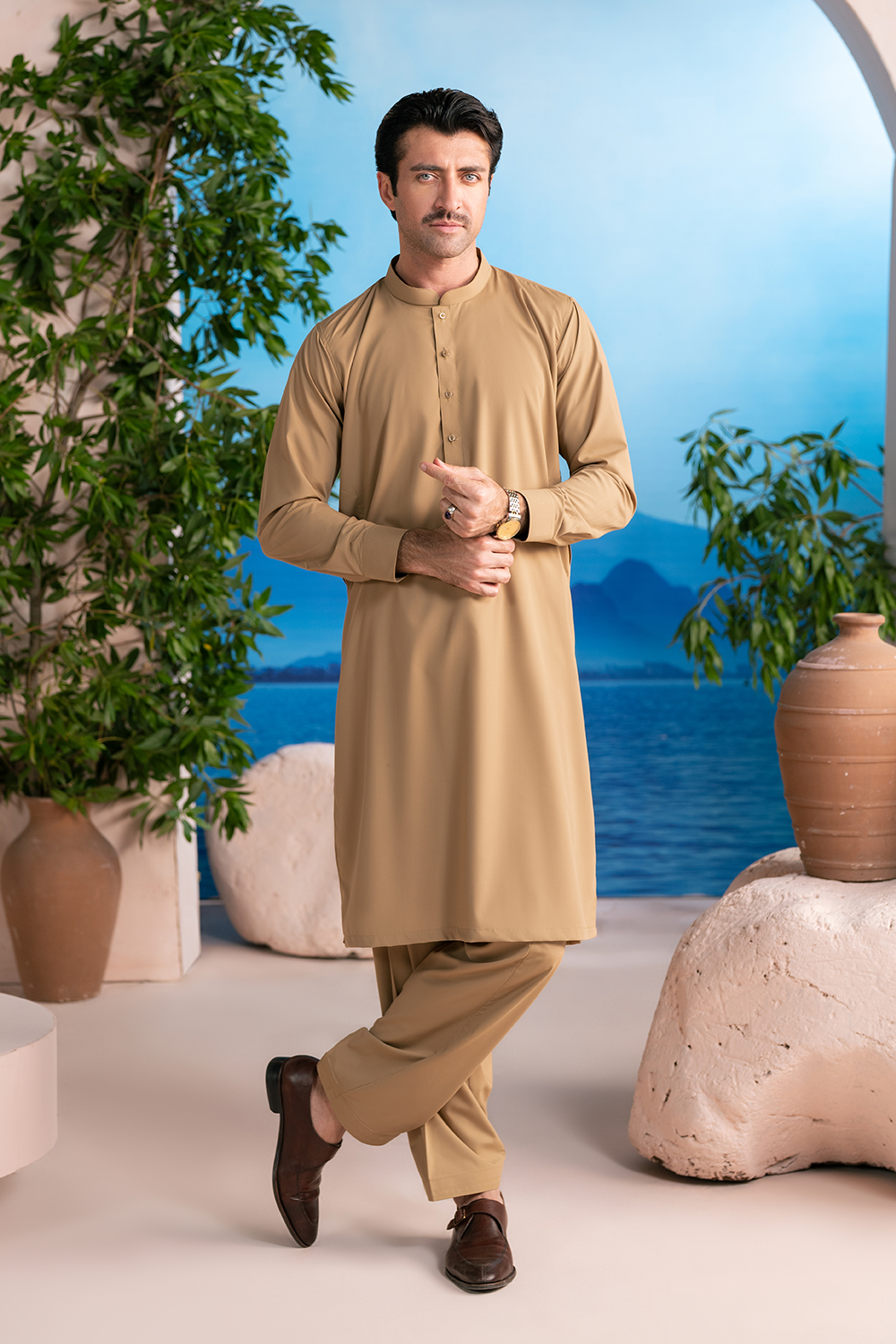 Camel Brown | Shalwar Kameez