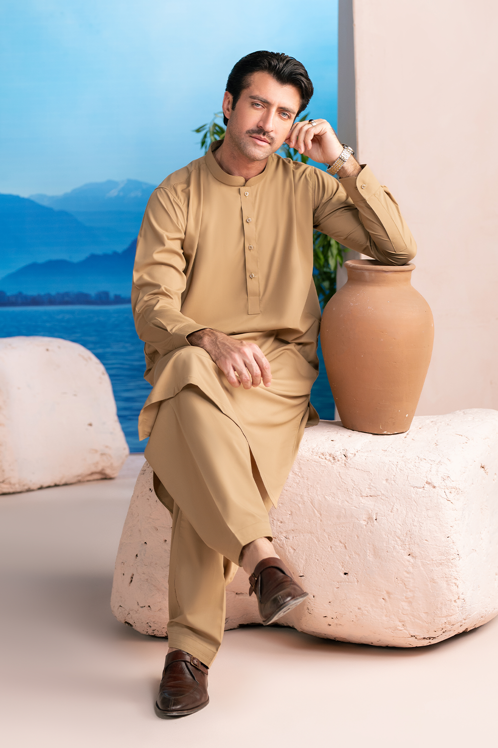 Camel Brown | Shalwar Kameez