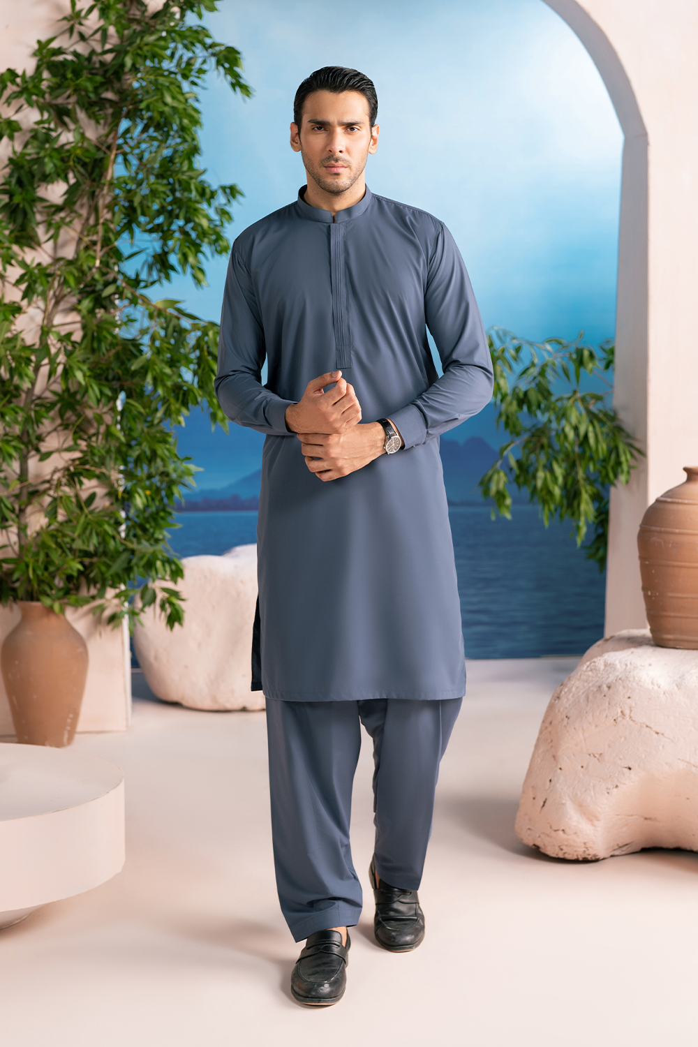 Steel Blue | Shalwar Kameez