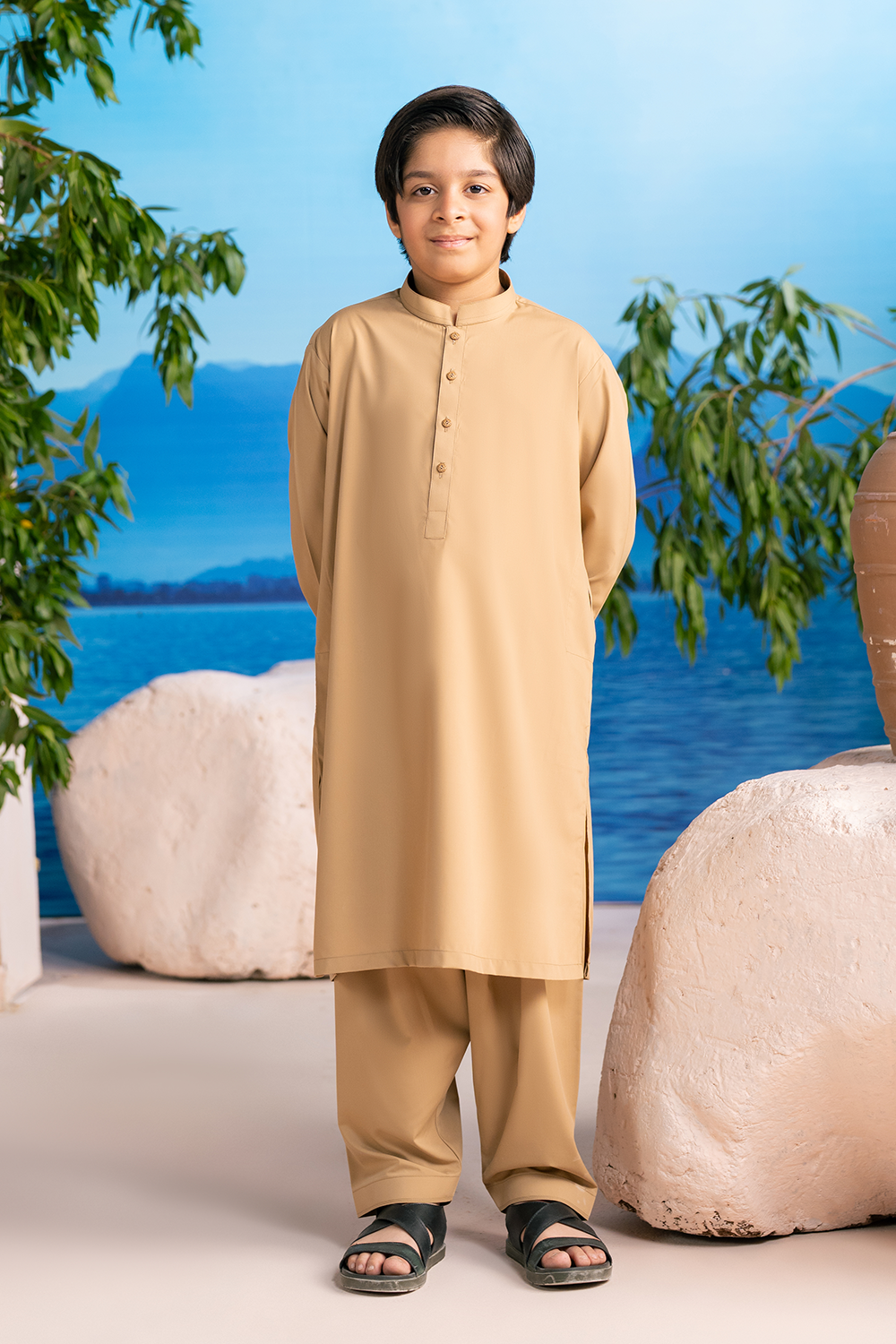 Camel Brown | Kids - Shalwar Kameez