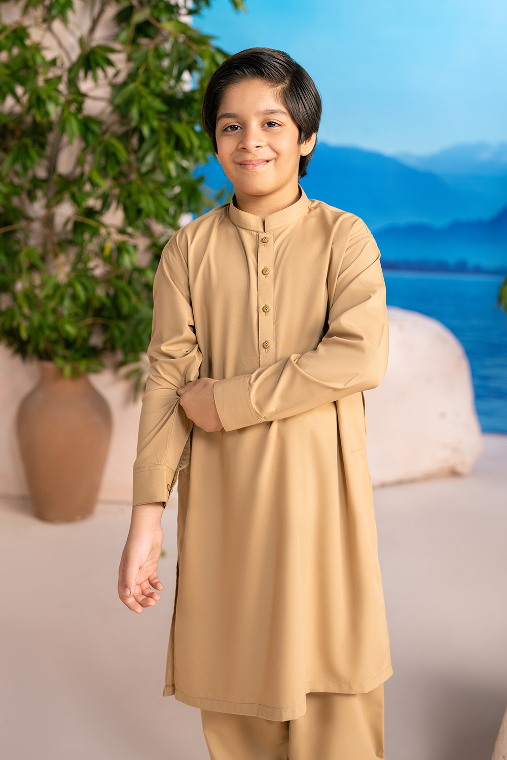 Camel Brown | Kids - Shalwar Kameez