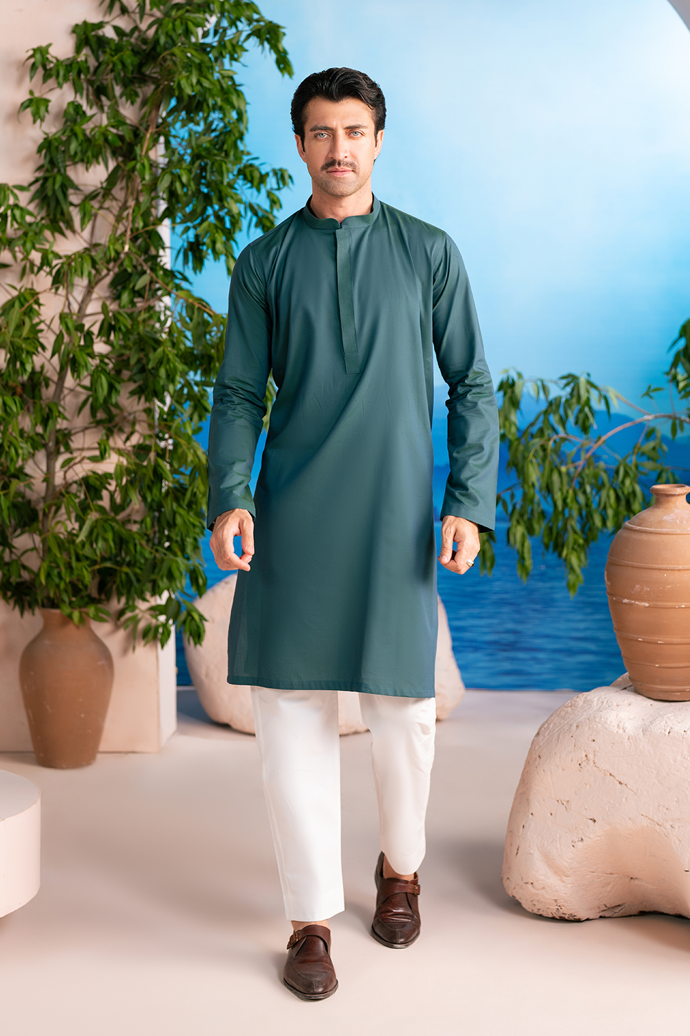 Deep Pine Green | Kurta Trouser