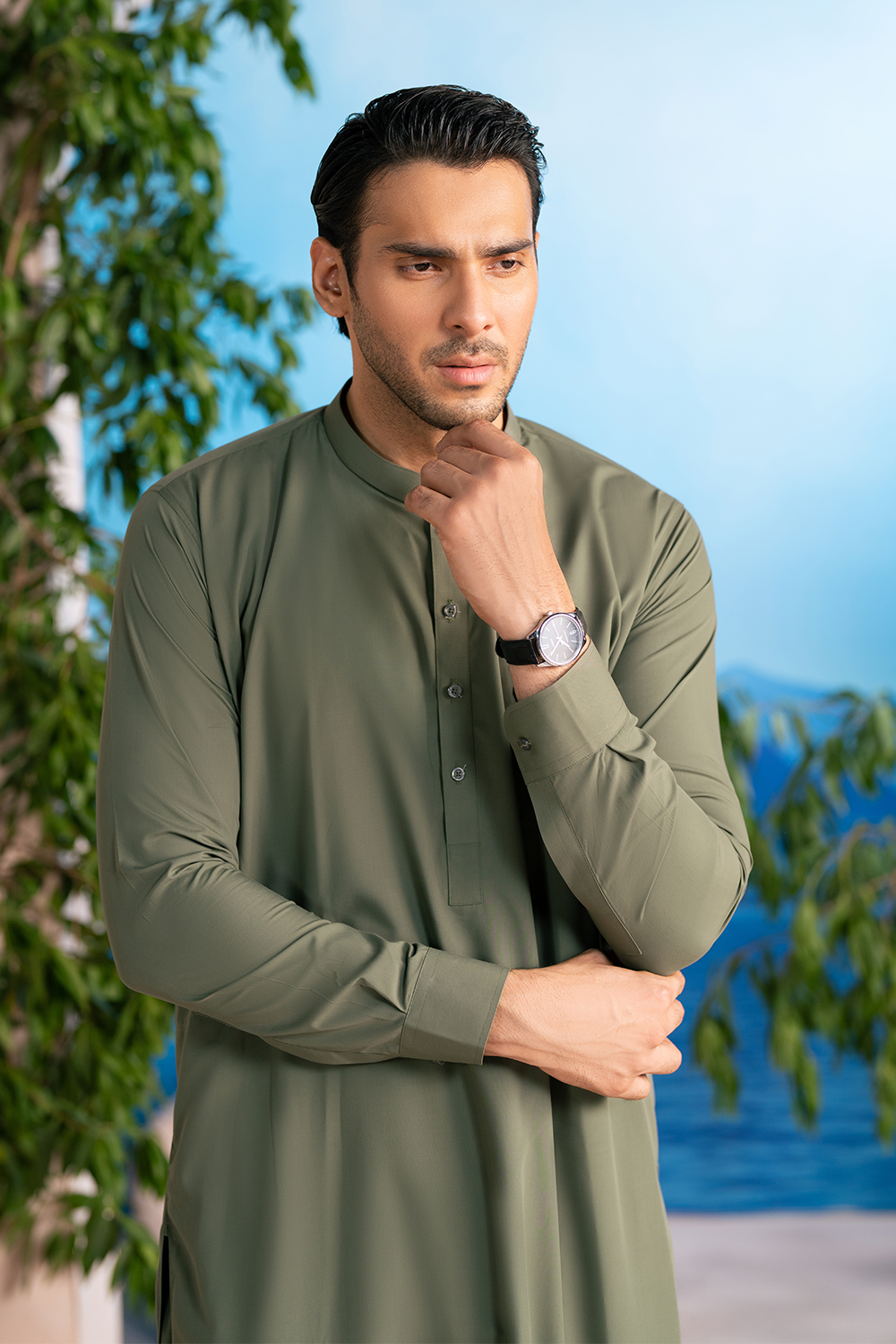 Olive Green | Shalwar Kameez