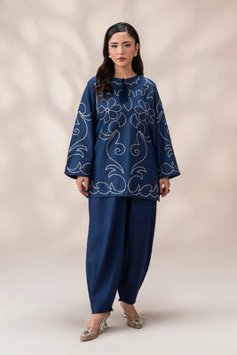 Dahlia — Navy Embroidered Co-ord Set