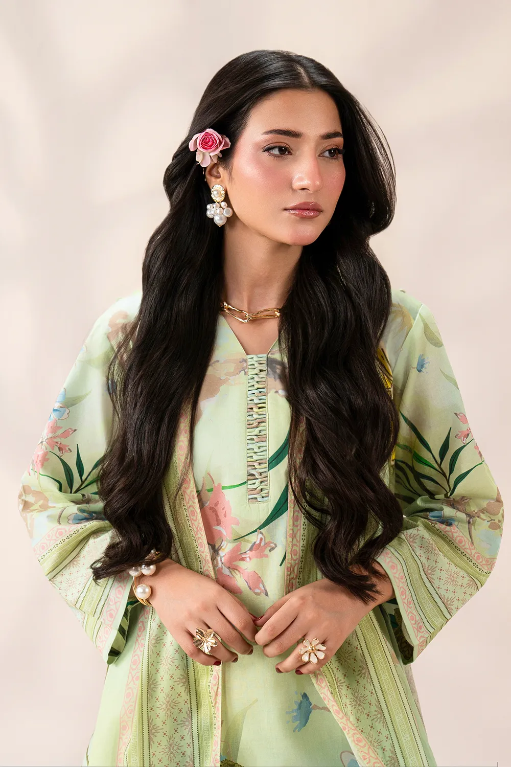 Elara — Mint Floral 3-Piece Set