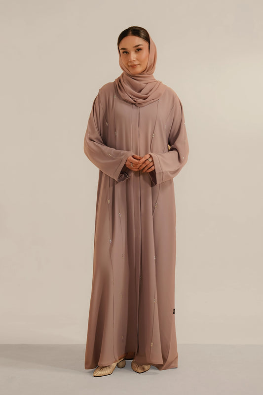 Embellished Abaya Set | Lilac 1000