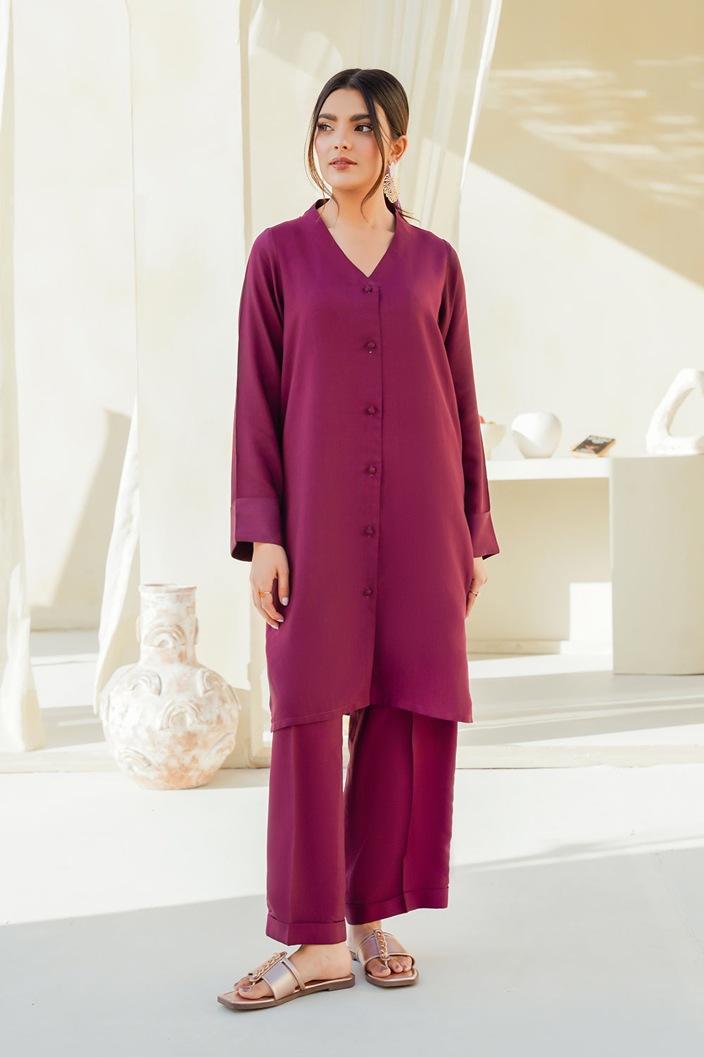 SOLIDS CO-ORD | BURGUNDY BLISS