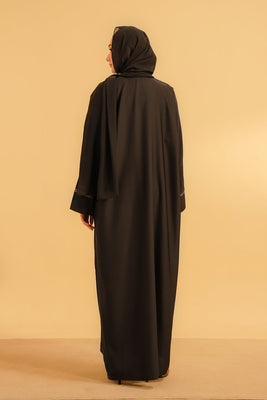 Basic Diamante Abaya | Brown